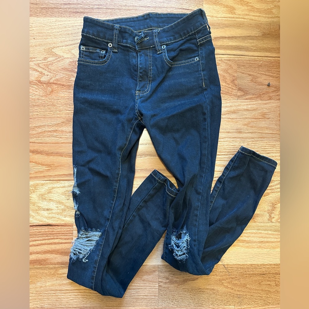 Carmar high waisted distressed jeans